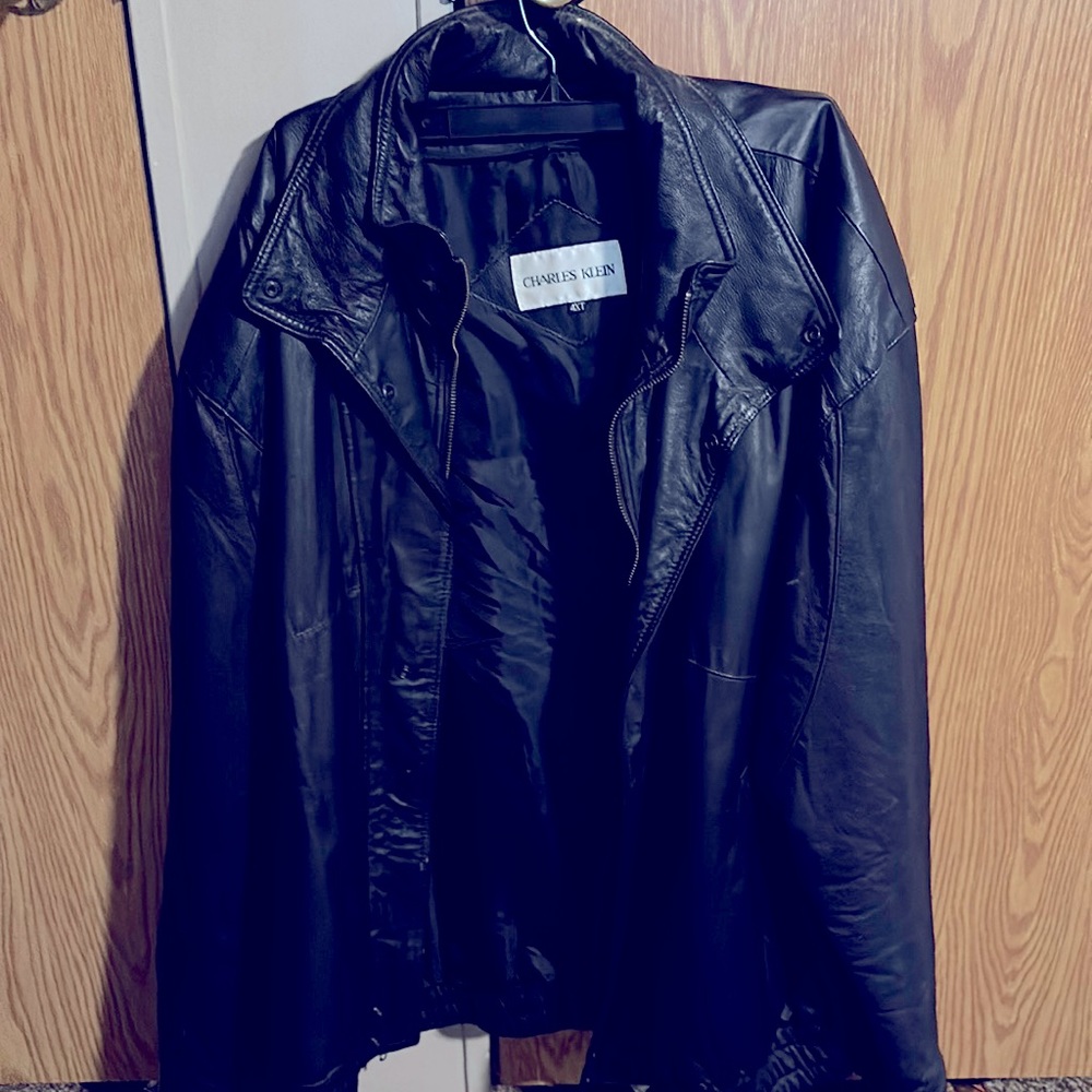 Charles klein leather jacket